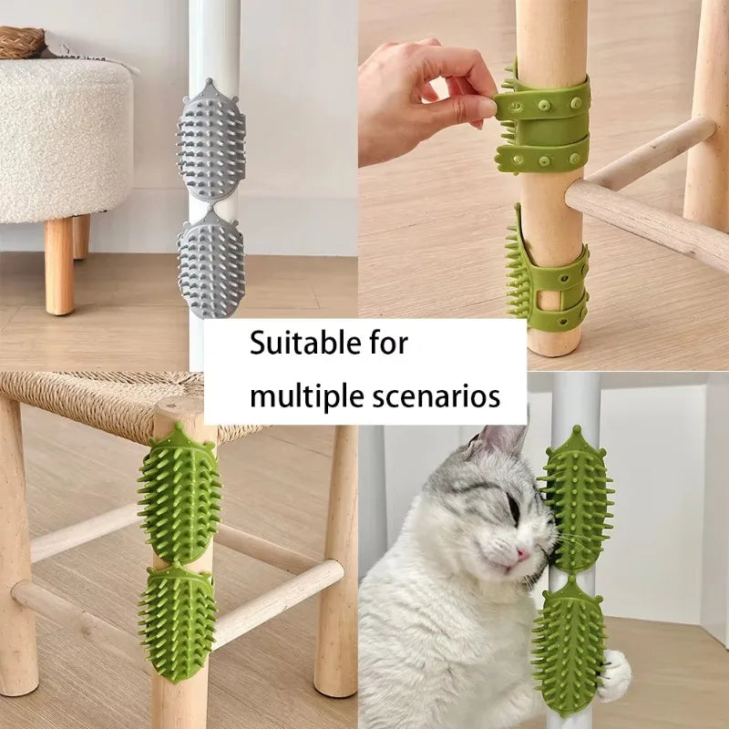 2/1Pcs Pet Cat Hair Removal Massage Comb Cats Scratching Rubbing Brush Kitten Grooming Self cleaning Scratchers Combs