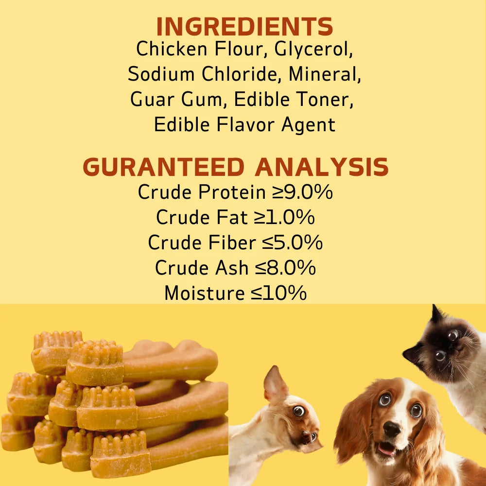 7.05oz/14.11oz (200g/400g) Dental Care with Chicken Flavor, Natural Ingredients, Natural Dog Treats, Health