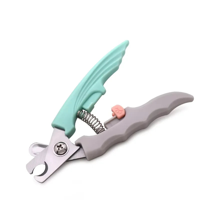 Anti-Scatter Pet Nail Clipper - Stainless Steel Cat Dog Nail Trimmer with Splash Guard for Safe Quick Grooming