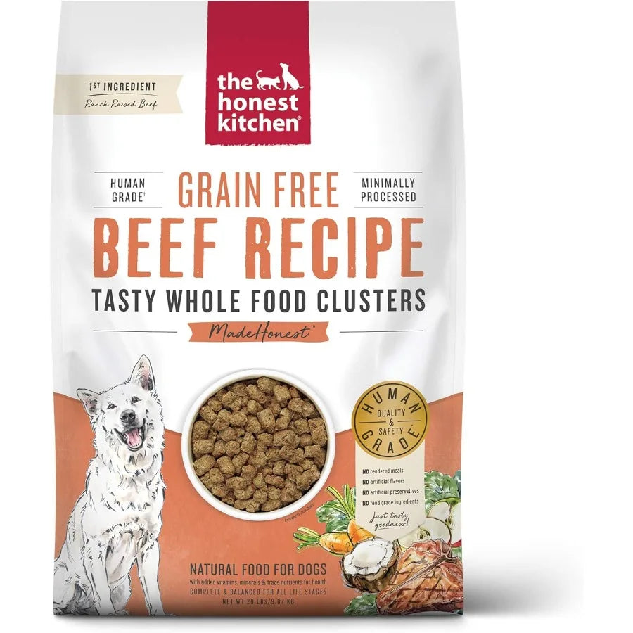 Whole Food Clusters Grain Free Beef Dry Dog Food 20 lb Bag