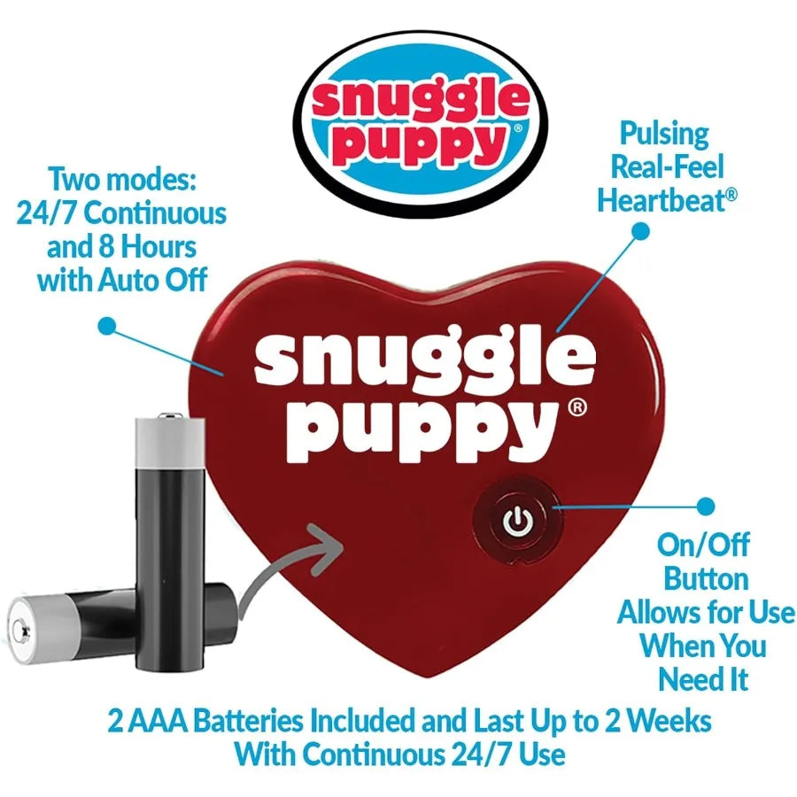 SmartPetLove Original Snuggle Puppy Heartbeat Stuffed Toy for Dogs - Pet Anxiety Relief and Calming Aid - Comfort Toy for Behav