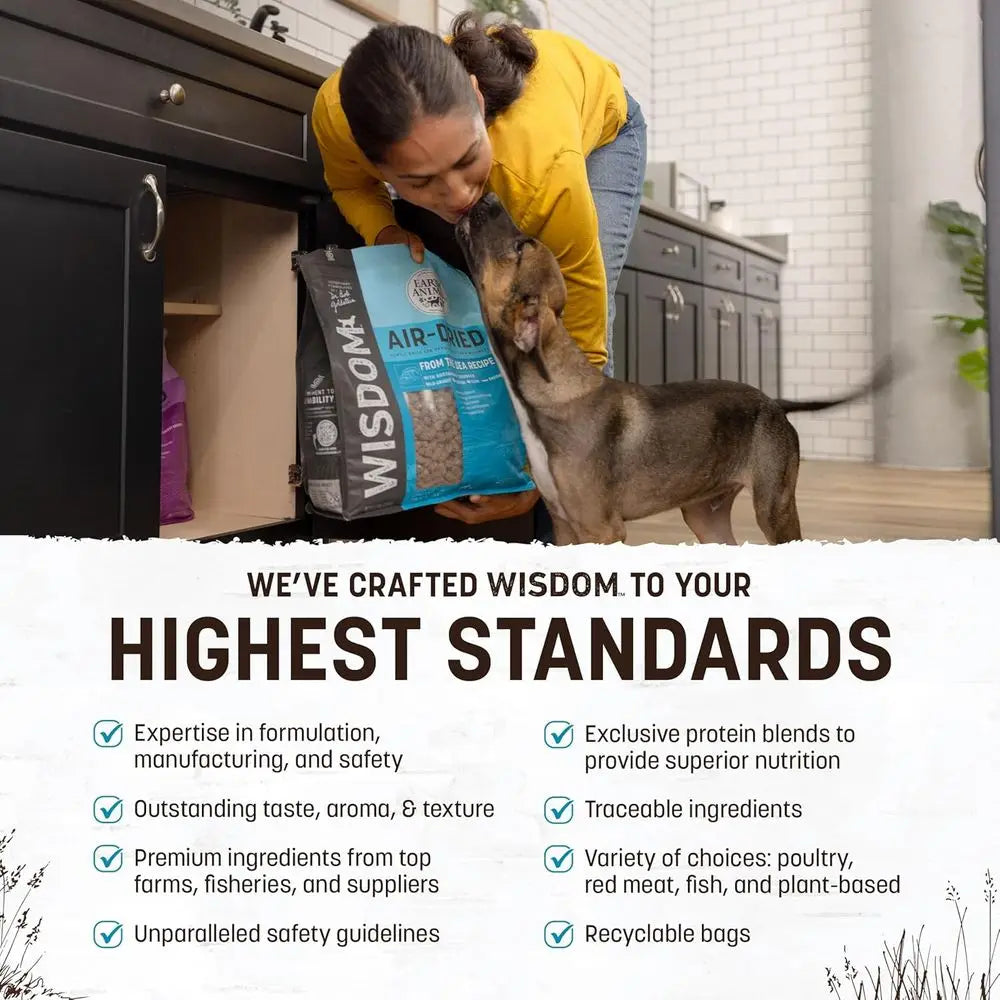 Wisdom Air Dried Dog Food - From the Sea Recipe Premium Natural Dry Dog Food for All Breeds & Ages - 8 Lbs Bag