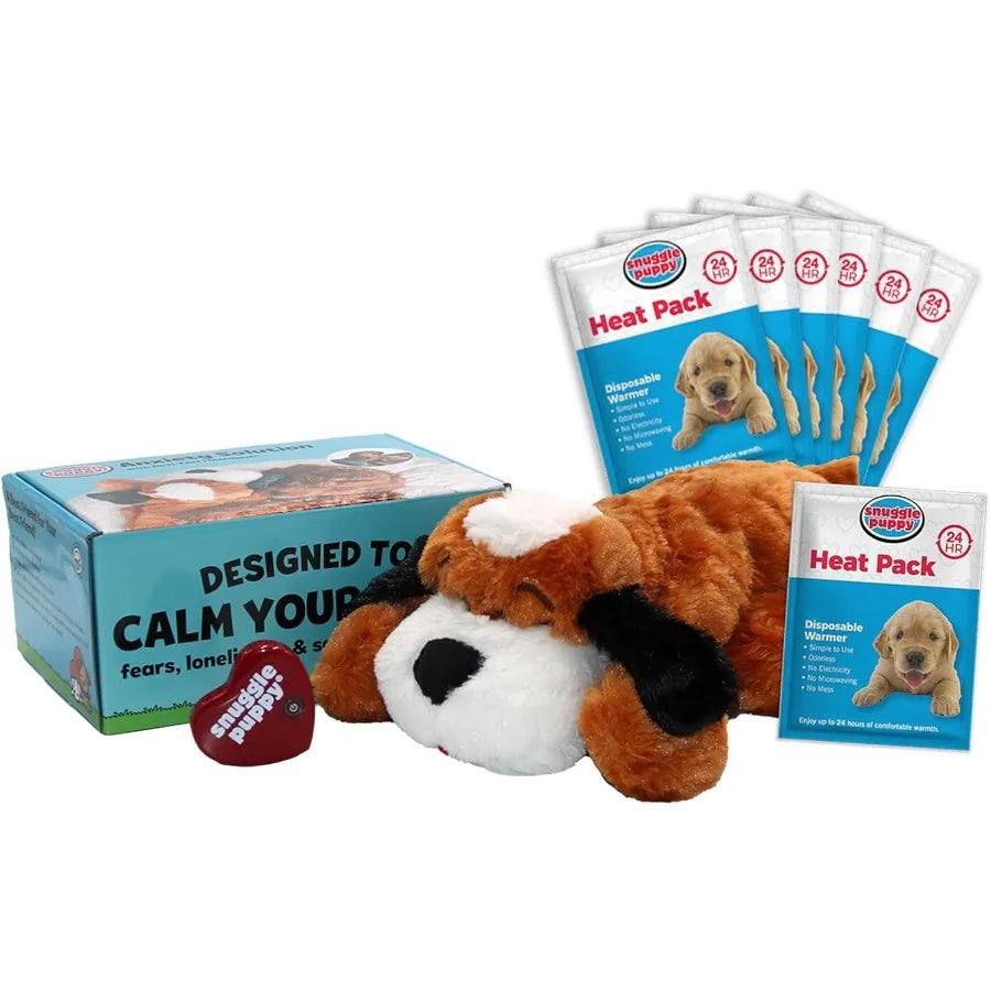 SmartPetLove Original Snuggle Puppy Heartbeat Stuffed Toy for Dogs - Pet Anxiety Relief and Calming Aid - Comfort Toy for Behav