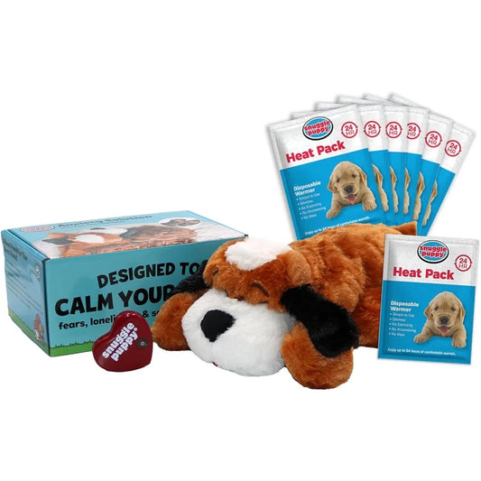SmartPetLove Original Snuggle Puppy Heartbeat Stuffed Toy for Dogs - Pet Anxiety Relief and Calming Aid - Comfort Toy for Behav