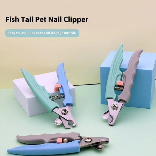 Anti-Scatter Pet Nail Clipper - Stainless Steel Cat Dog Nail Trimmer with Splash Guard for Safe Quick Grooming