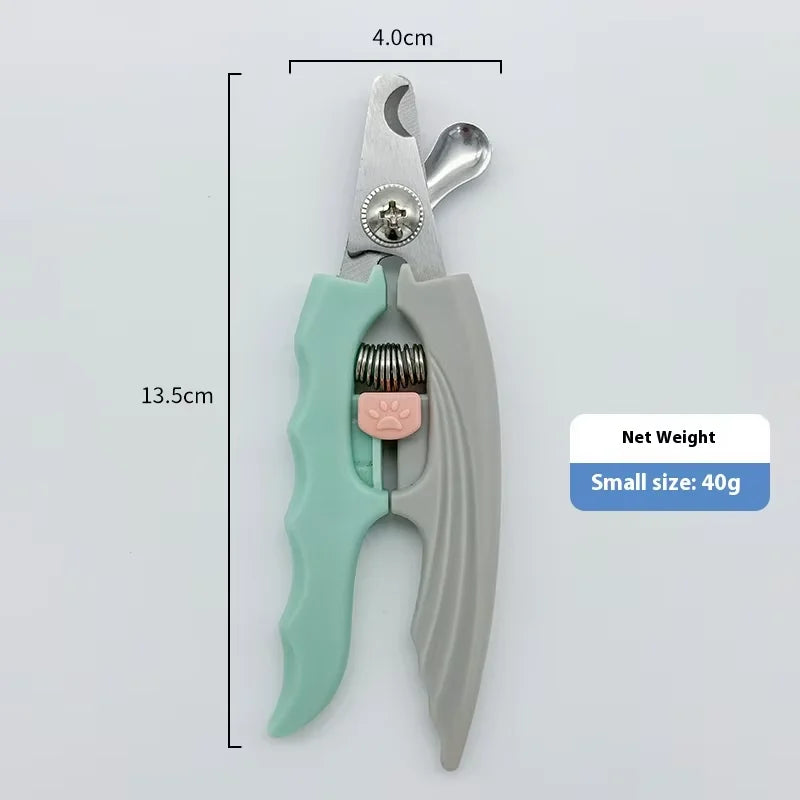 Anti-Scatter Pet Nail Clipper - Stainless Steel Cat Dog Nail Trimmer with Splash Guard for Safe Quick Grooming