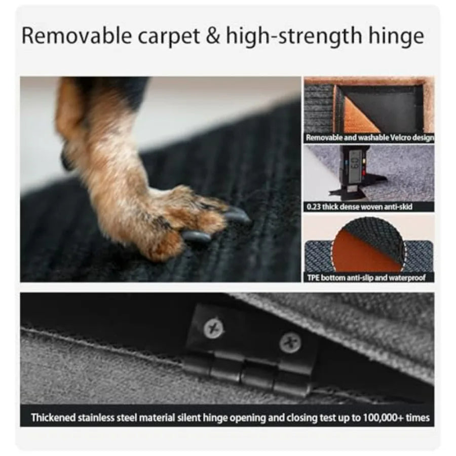 Dog Stairs Ramp Steps for Bed 15.74 Wide Allinone Split Ottoman Dog ramp for Couch Solid Wood Gentle 23 Incline Foldable Pet Ra