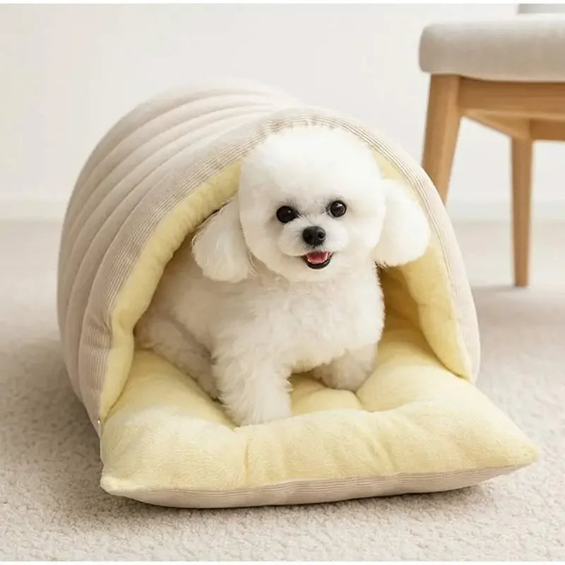 Plush Cat Bed Warm Pet House Thickening Warmth Comfort Soft Winter Kittens Sleeping Beds Cat Cave For Pet Warmth Pet Supplies
