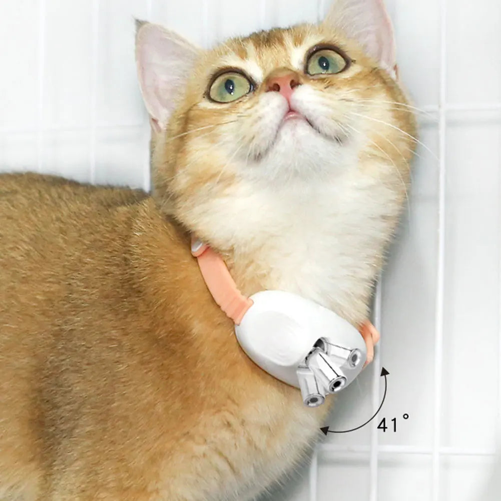 Electric Smart Amusing Kitten Collar USB Rechargeable Interactive Self Entertainment Cat Teasing Collar for Indoor Cats